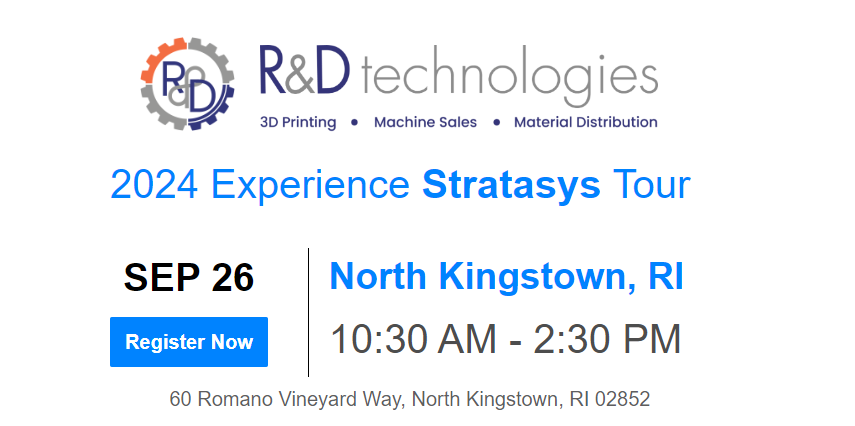 R&D Technologies 2024 Experience Stratasys Tour & Manufacturing Showcase
