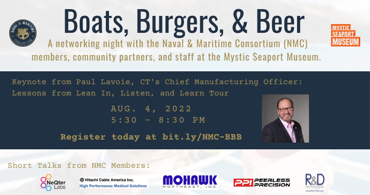 Boats Burgers Beer - NMC Networking Night - Mystic Seaport Museum